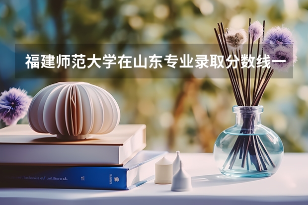 福建师范大学在山东专业录取分数线一览