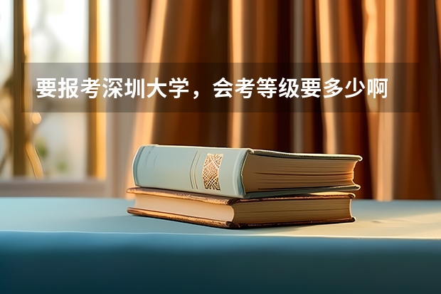 要报考深圳大学，会考等级要多少啊