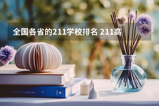 全国各省的211学校排名 211高校各省分布名单