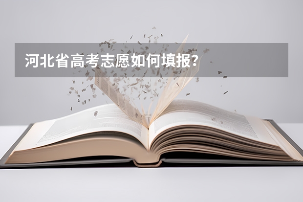 河北省高考志愿如何填报？