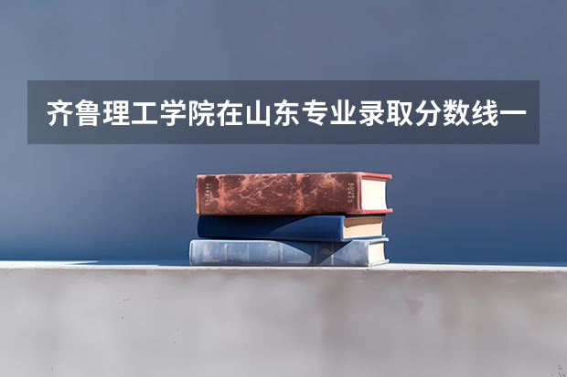 齐鲁理工学院在山东专业录取分数线一览