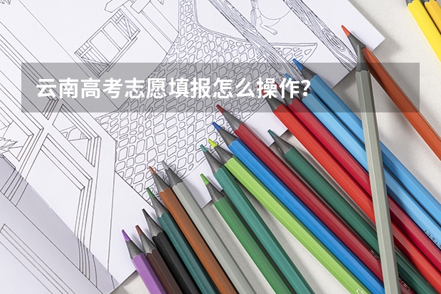 云南高考志愿填报怎么操作？
