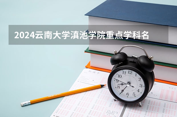 2024云南大学滇池学院重点学科名单（报考学校参考）