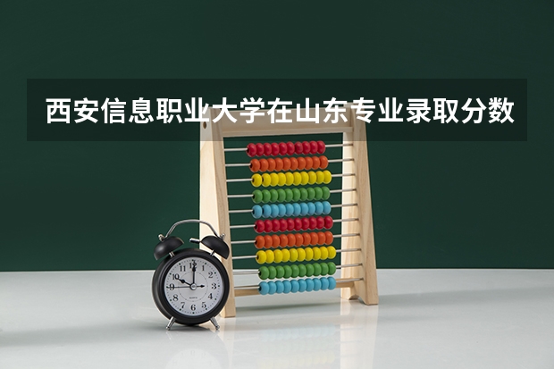 西安信息职业大学在山东专业录取分数线一览