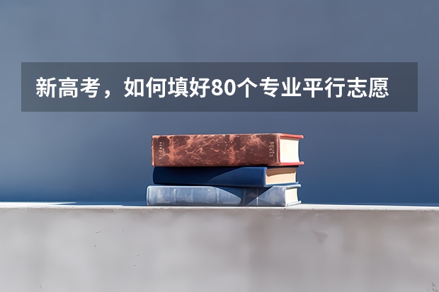 新高考，如何填好80个专业平行志愿