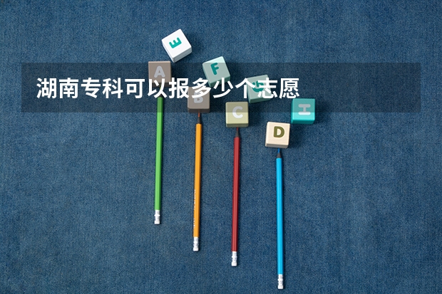 湖南专科可以报多少个志愿