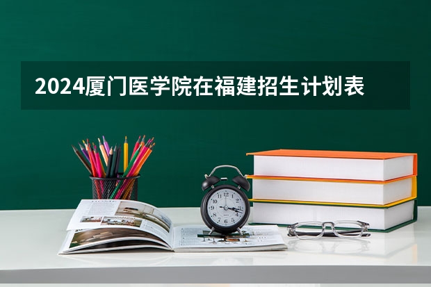 2024厦门医学院在福建招生计划表