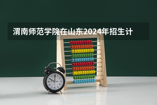 渭南师范学院在山东2024年招生计划如何