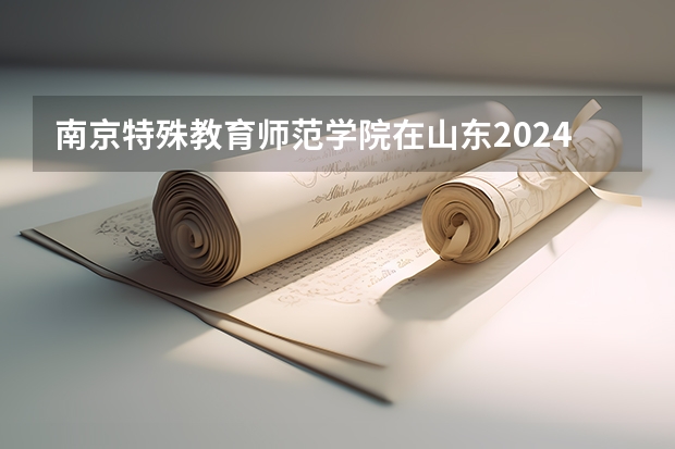南京特殊教育师范学院在山东2024年招生计划如何