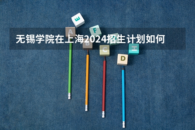 无锡学院在上海2024招生计划如何