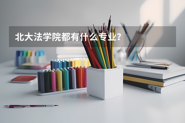 北大法学院都有什么专业？