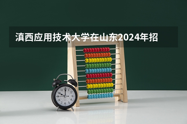 滇西应用技术大学在山东2024年招生计划如何
