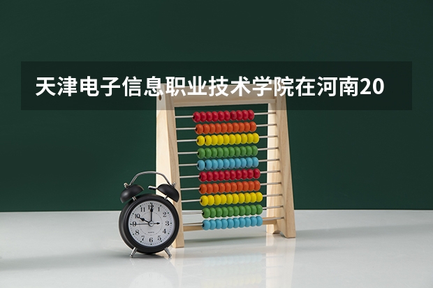 天津电子信息职业技术学院在河南2024招生计划如何