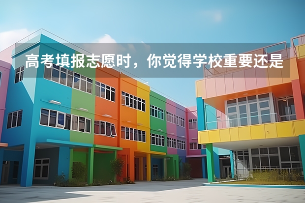 高考填报志愿时，你觉得学校重要还是专业重要？ 专业优先还是院校优先