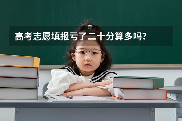 高考志愿填报亏了二十分算多吗？