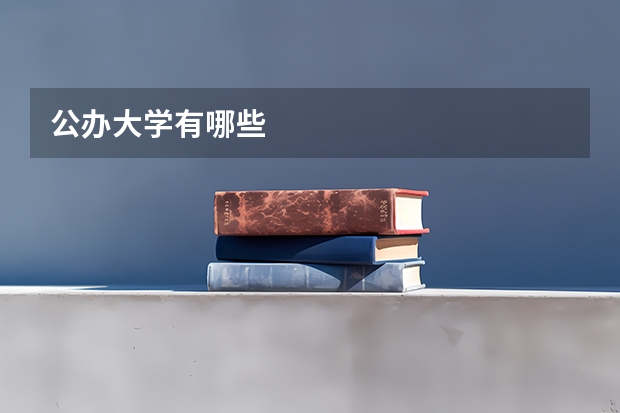 公办大学有哪些