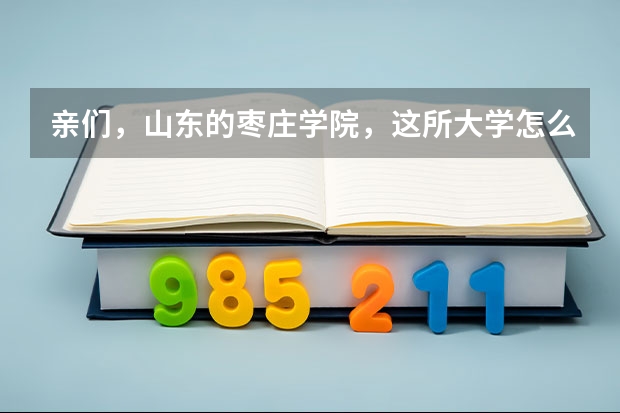 亲们，山东的枣庄学院，这所大学怎么样？谢谢？