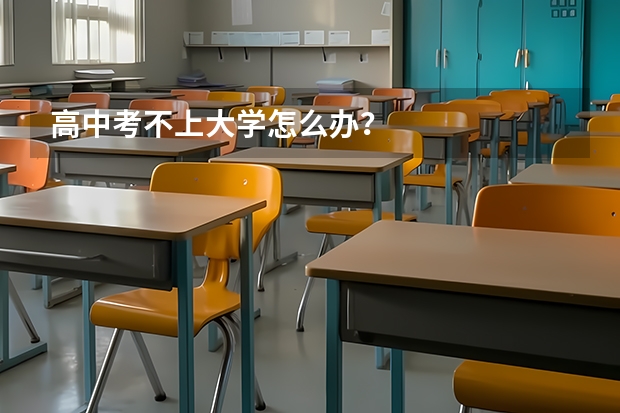 高中考不上大学怎么办？