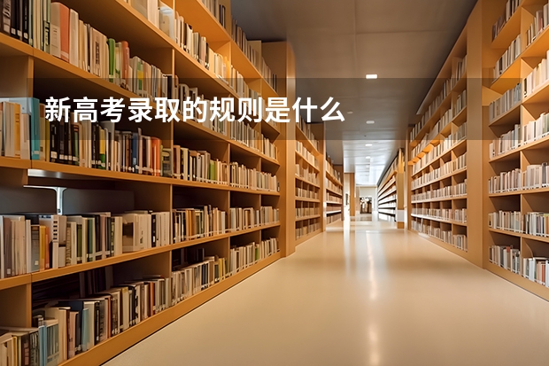 新高考录取的规则是什么