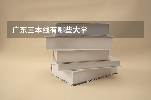 广东三本线有哪些大学