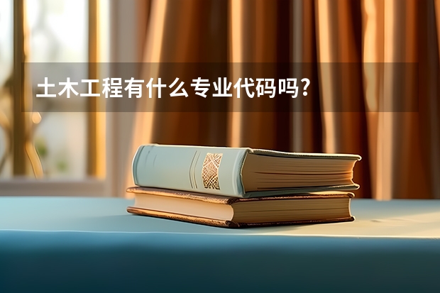 土木工程有什么专业代码吗?