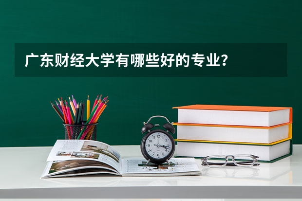 广东财经大学有哪些好的专业？