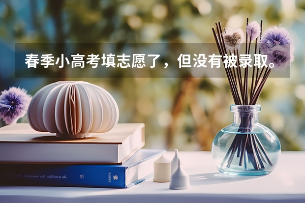 春季小高考填志愿了，但没有被录取。夏季高考还能填专科志愿吗？