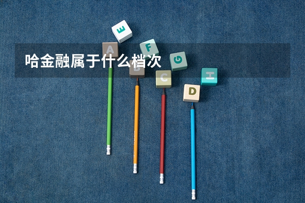 哈金融属于什么档次