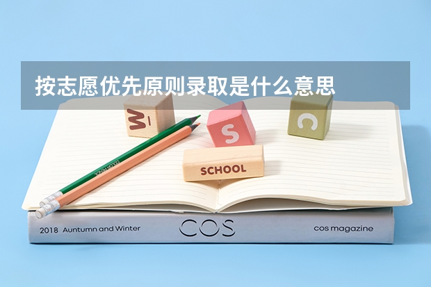 按志愿优先原则录取是什么意思