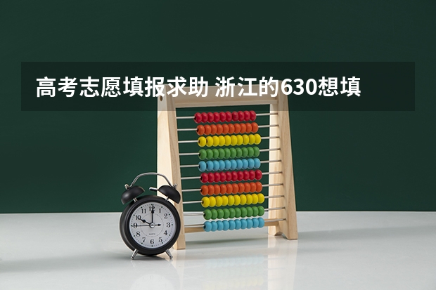高考志愿填报求助 浙江的630想填一个环境工程专业 有什么推荐吗