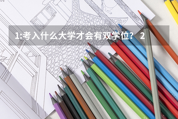 1:考入什么大学才会有双学位？ 2:如果“不是”艺术生也“没”考到艺术学校 那么考入大学后，想考双