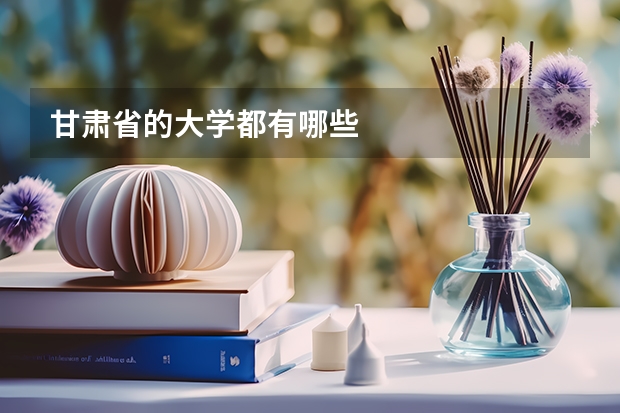 甘肃省的大学都有哪些