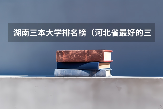 湖南三本大学排名榜（河北省最好的三本大学排名）