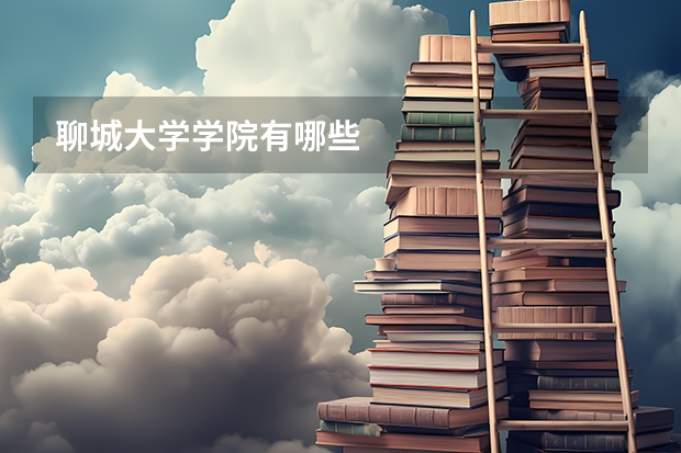 聊城大学学院有哪些