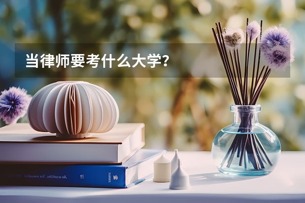 当律师要考什么大学？
