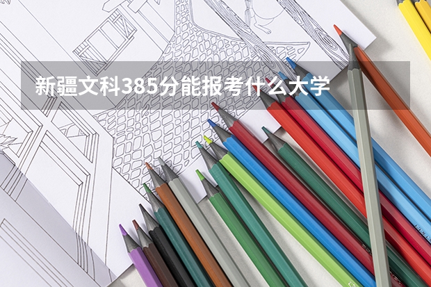 新疆文科385分能报考什么大学