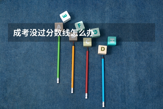 成考没过分数线怎么办