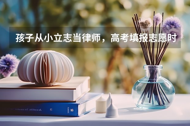孩子从小立志当律师，高考填报志愿时应该填报什么专业？