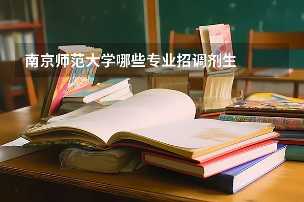 南京师范大学哪些专业招调剂生