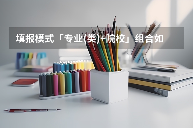 ...填报模式「专业(类)+院校」组合如何填报?什么是「院校