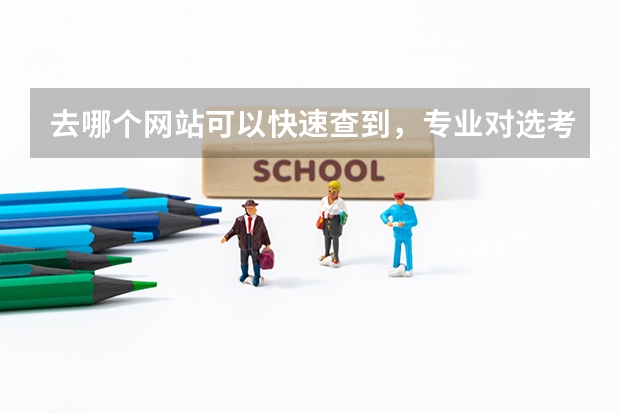 去哪个网站可以快速查到,专业对选考科目的要求?