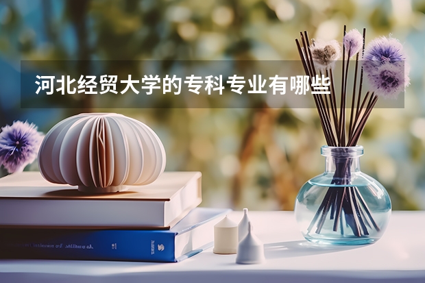 河北经贸大学的专科专业有哪些