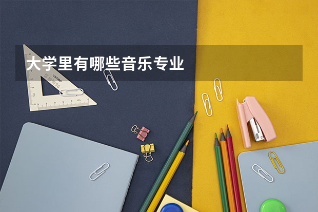 大学里有哪些音乐专业