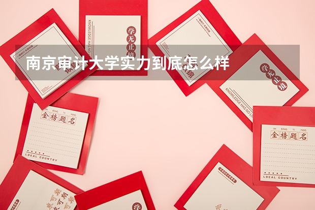 南京审计大学实力到底怎么样
