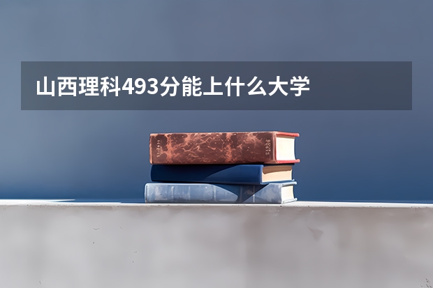 山西理科493分能上什么大学