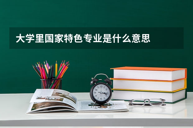 大学里国家特色专业是什么意思