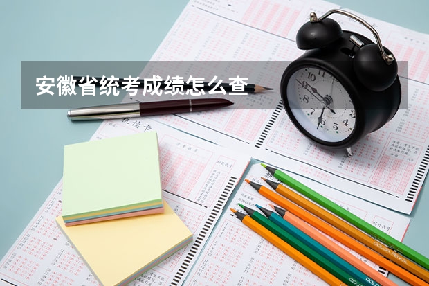 安徽省统考成绩怎么查
