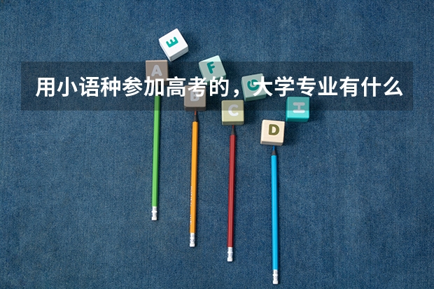 用小语种参加高考的，大学专业有什么限制？