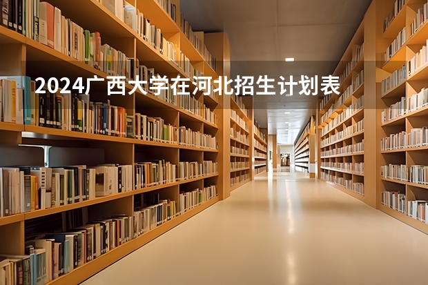 2024广西大学在河北招生计划表