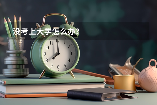 没考上大学怎么办？
